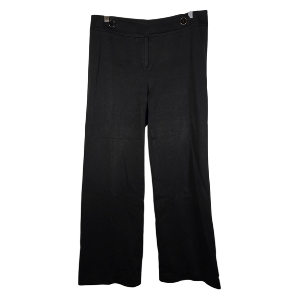 Talbots Pants - Talbots Women's Black Ponte Knit Stretchy Wide Leg Dress Pant Size 8 Trousers